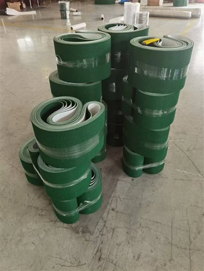 Cinta transportadora de PVC con patrón de hierba